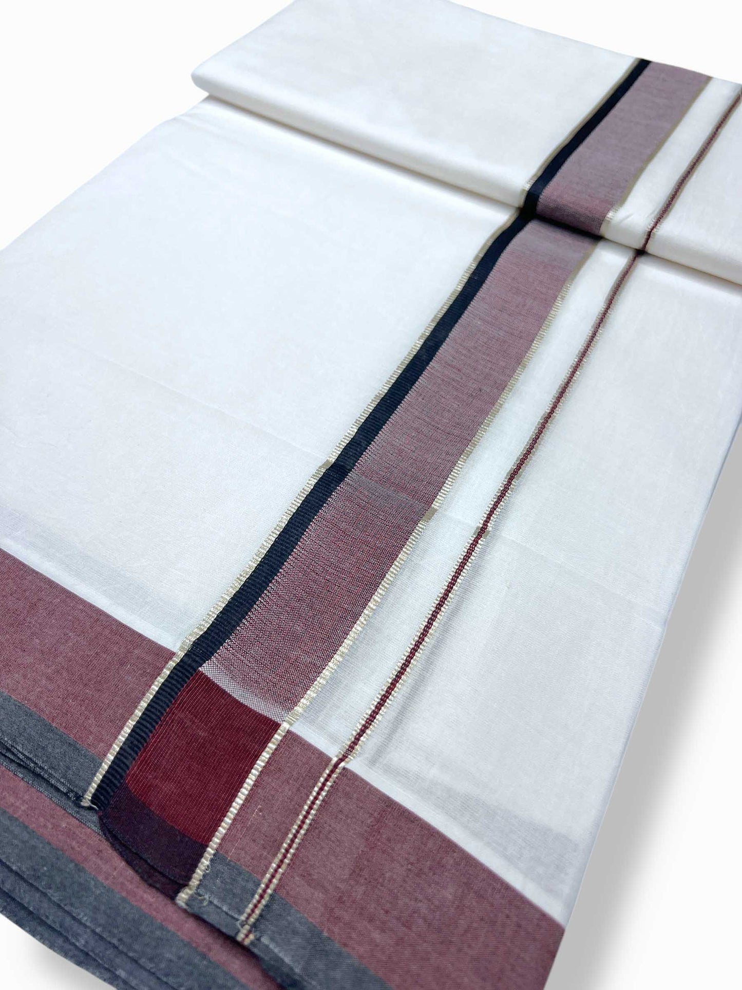 Pure White Cotton Men's Double Dhoti