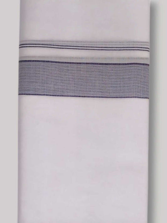 Pure White Cotton Men's Double Dhoti