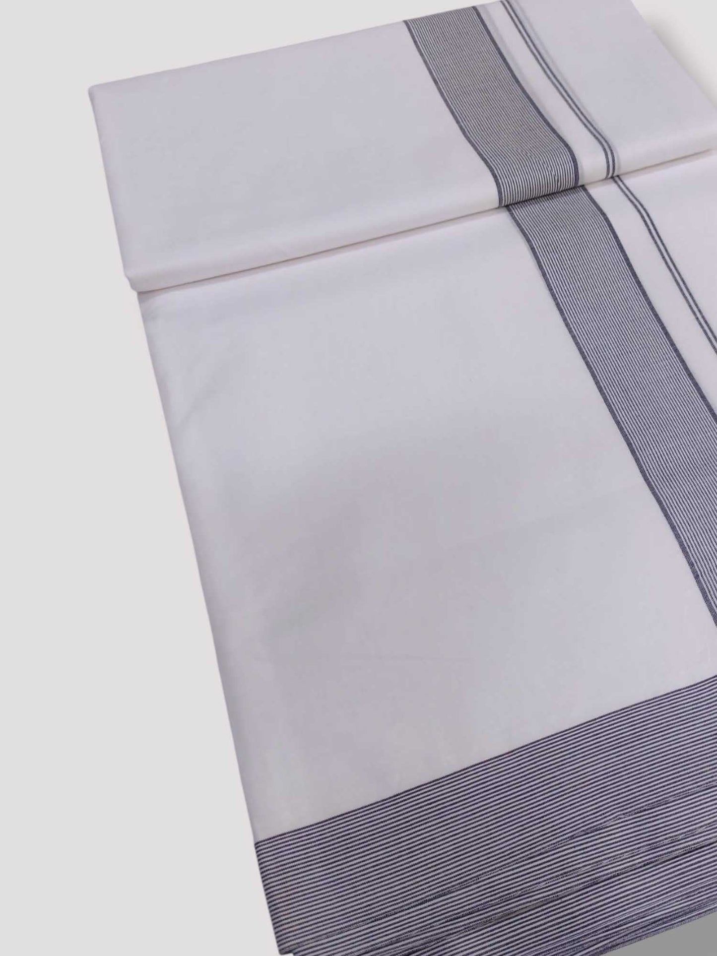 Pure White Cotton Men's Double Dhoti