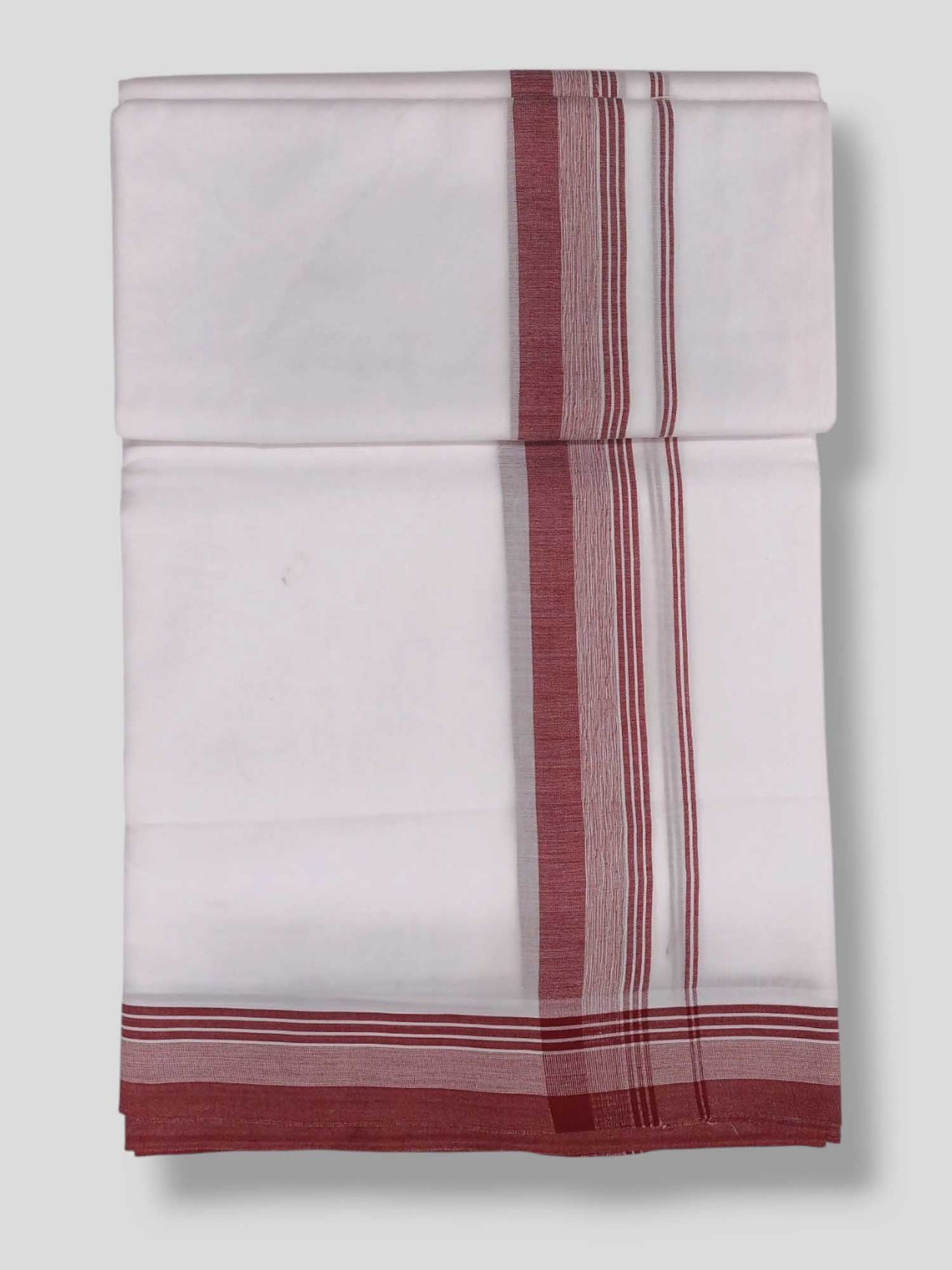 Pure White Cotton Men's Double Dhoti