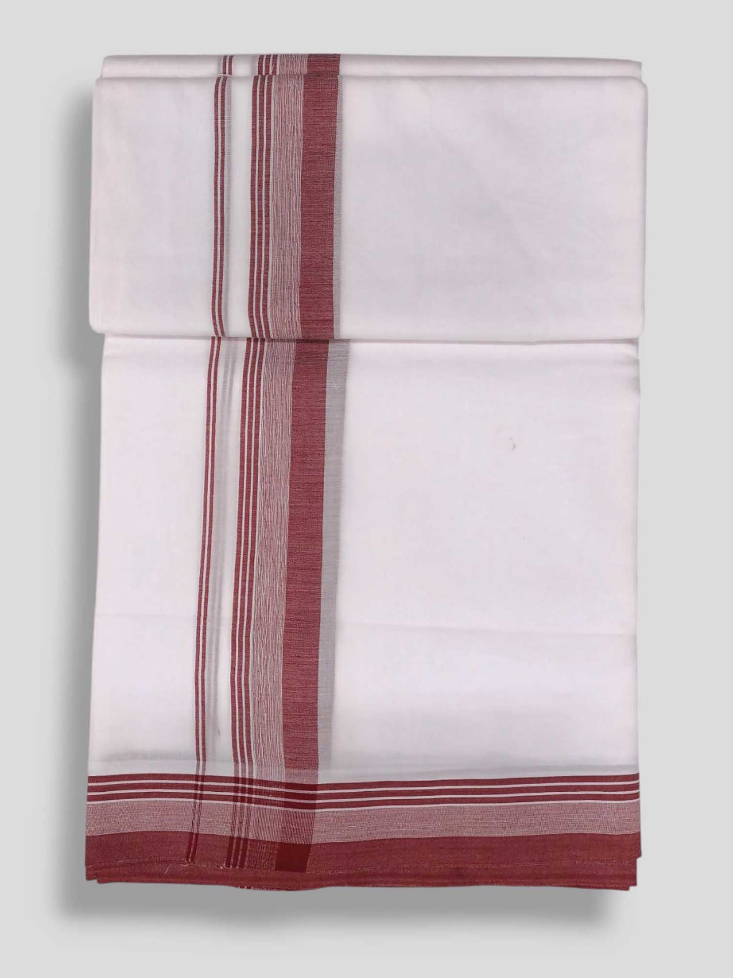 Pure White Cotton Men's Double Dhoti