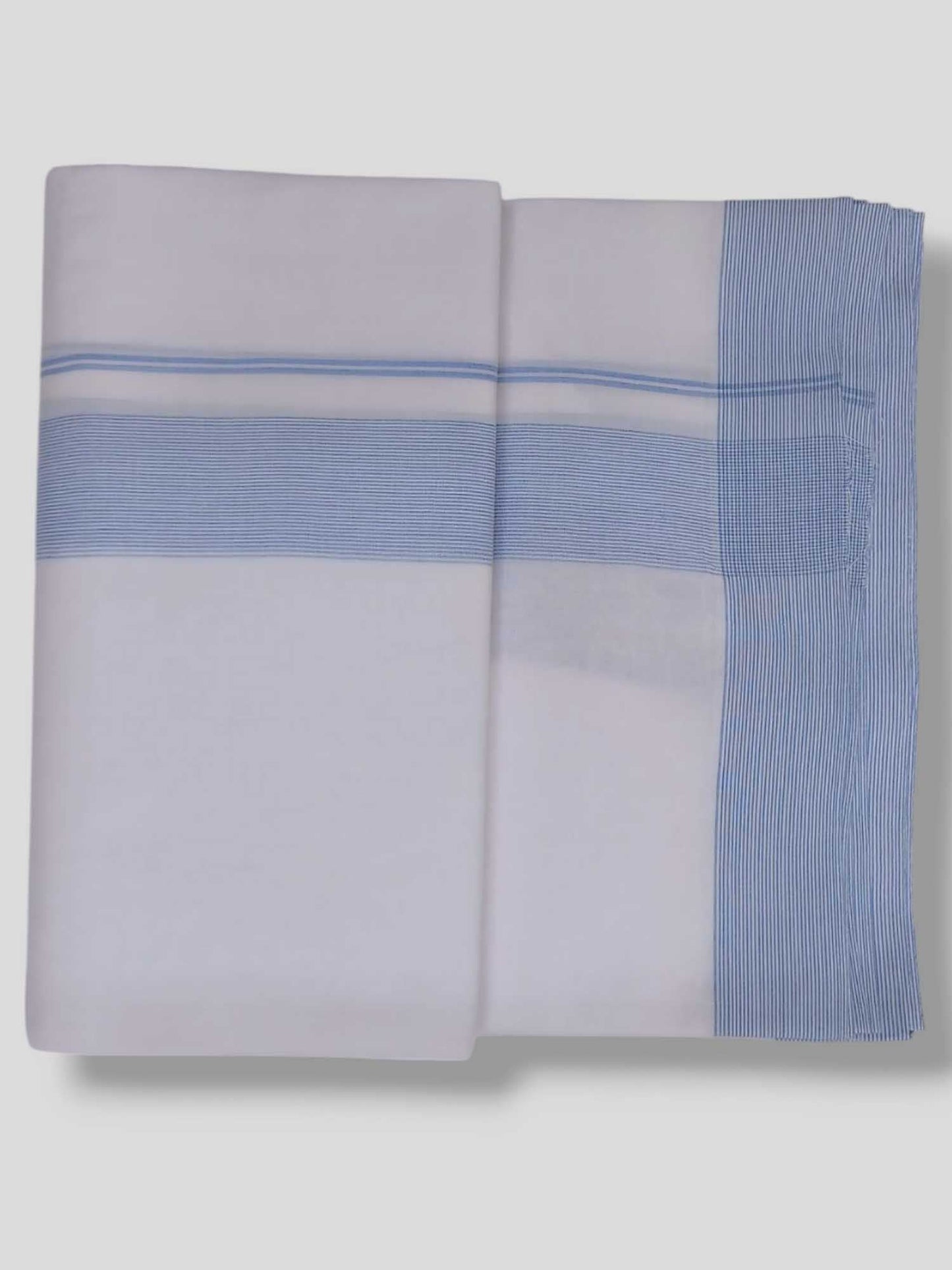 Pure White Cotton Men's Double Dhoti
