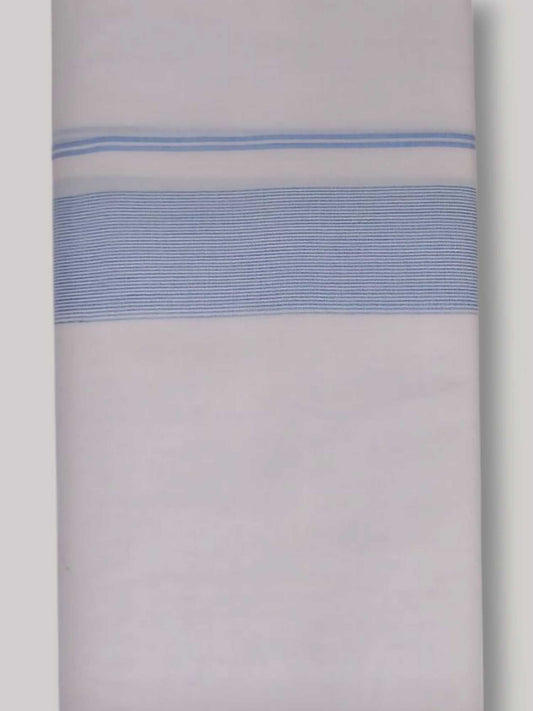 Pure White Cotton Men's Double Dhoti