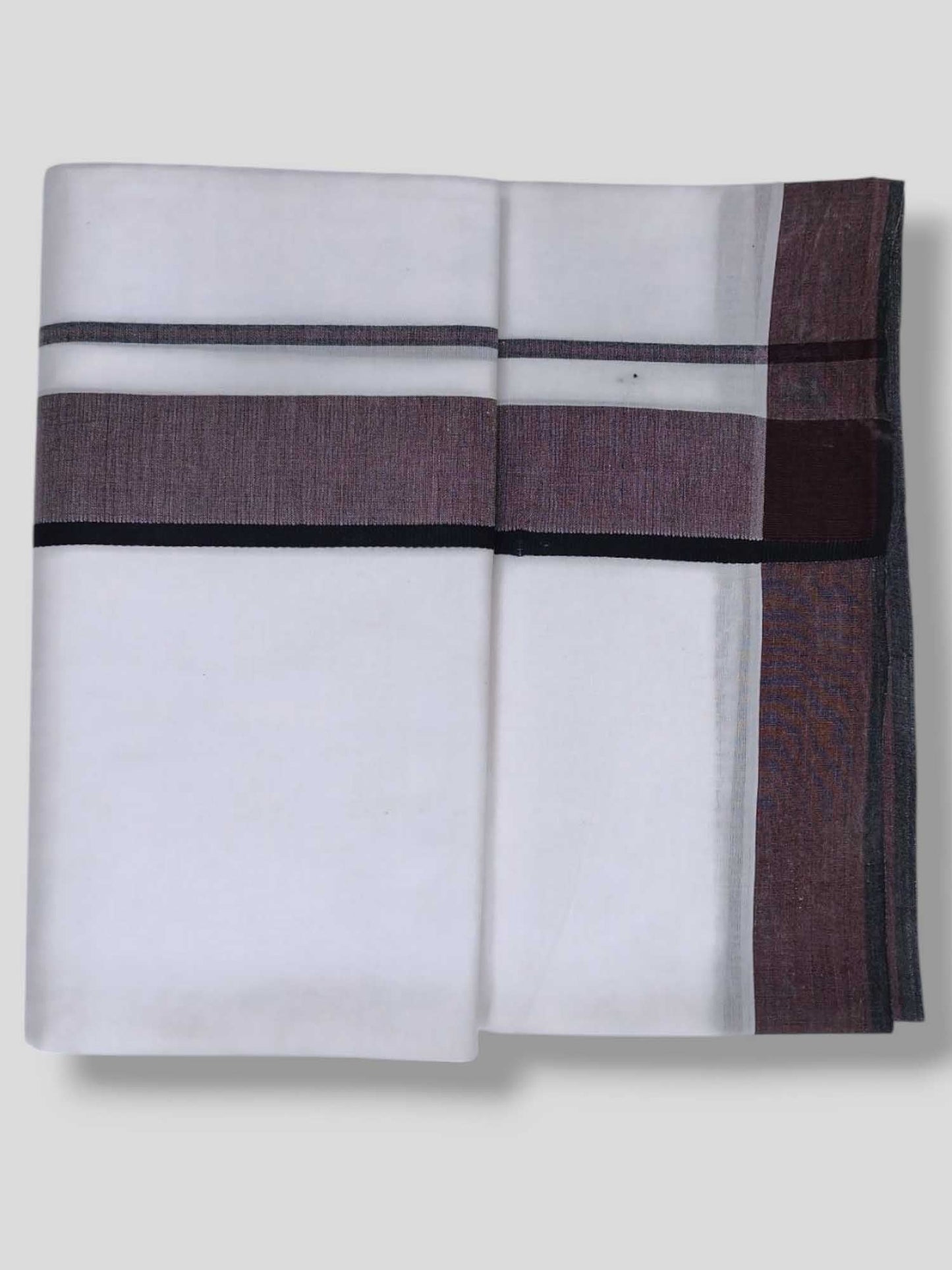 Pure White Cotton Men's Double Dhoti