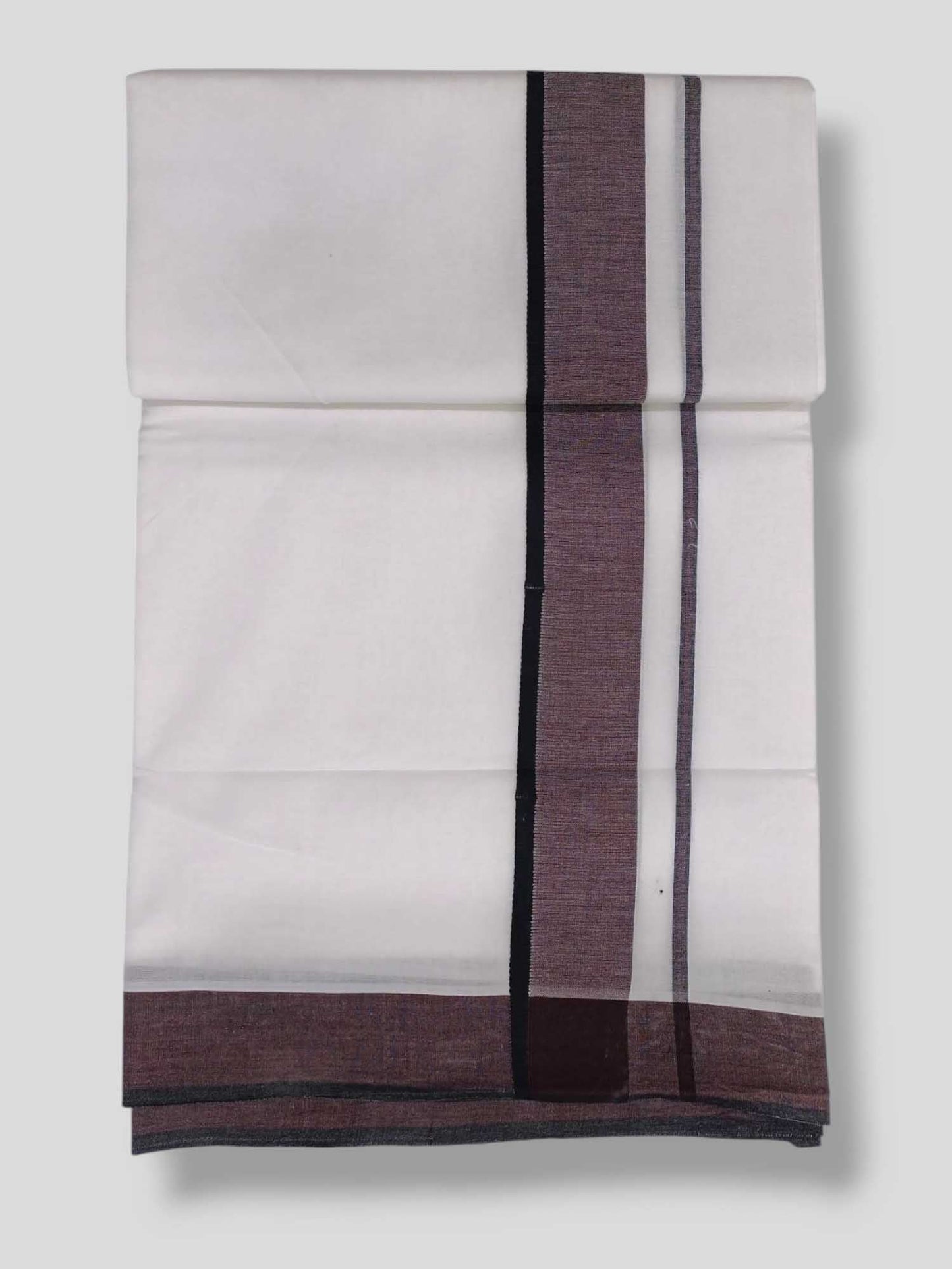 Pure White Cotton Men's Double Dhoti