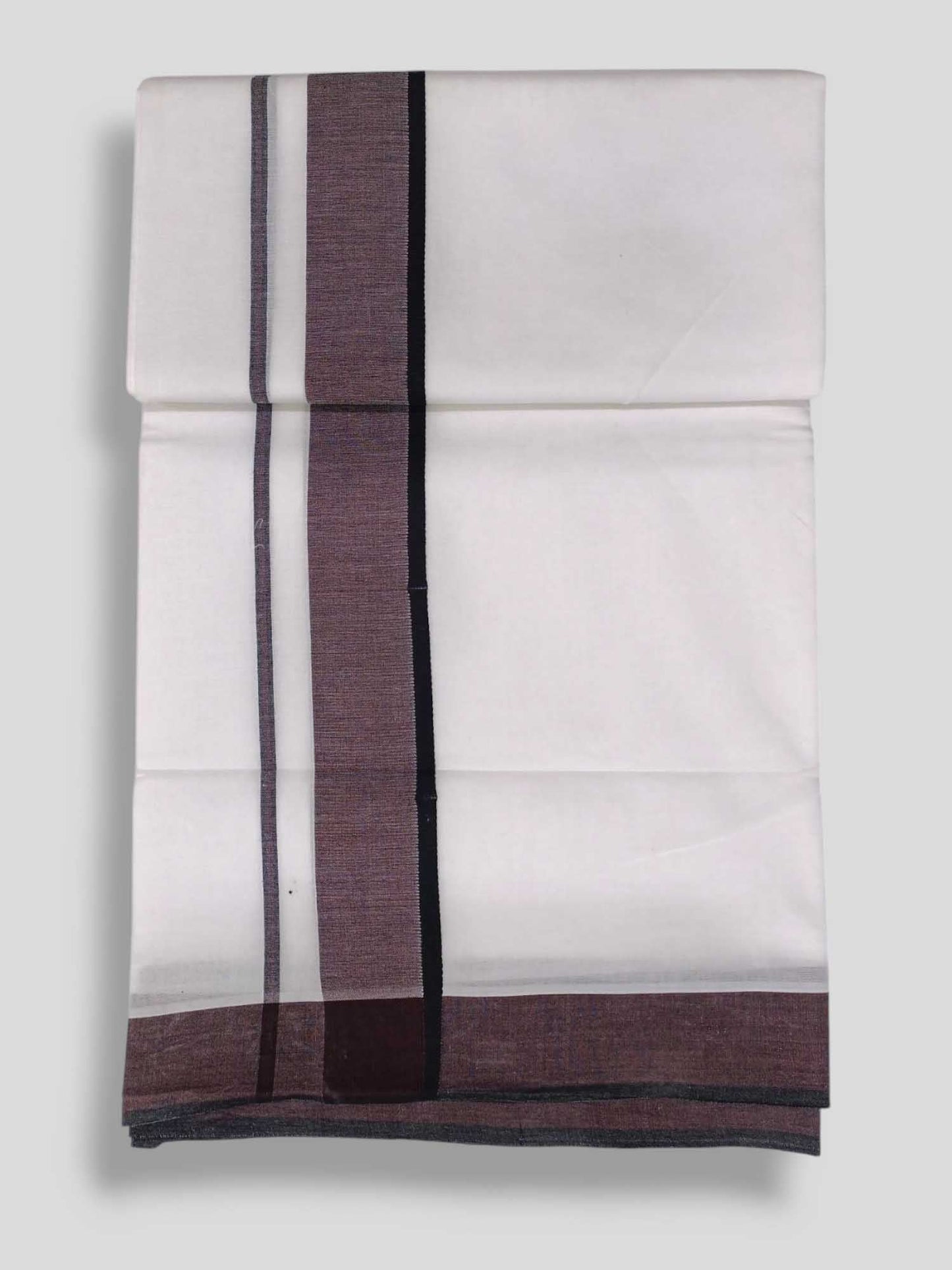 Pure White Cotton Men's Double Dhoti