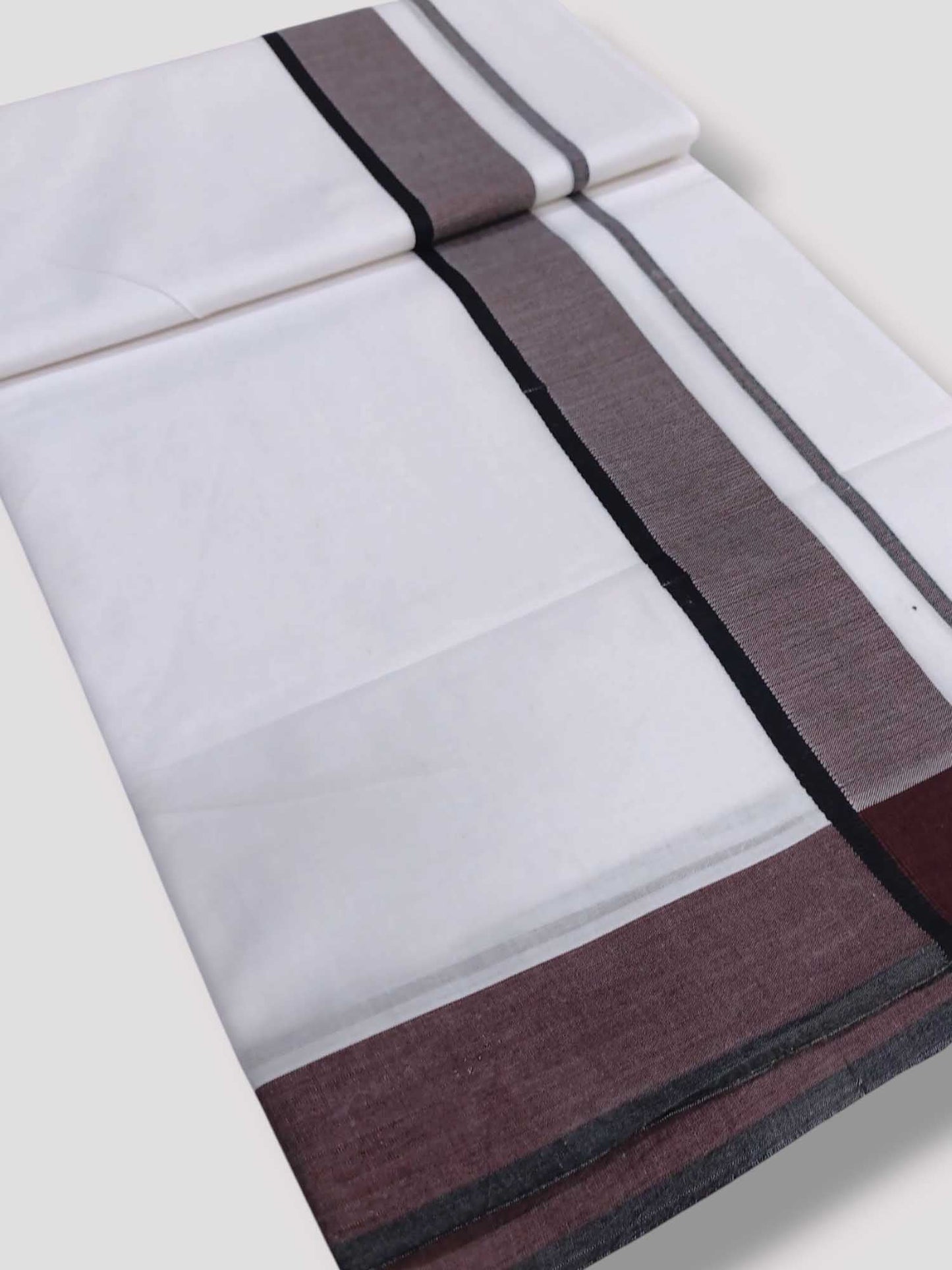 Pure White Cotton Men's Double Dhoti