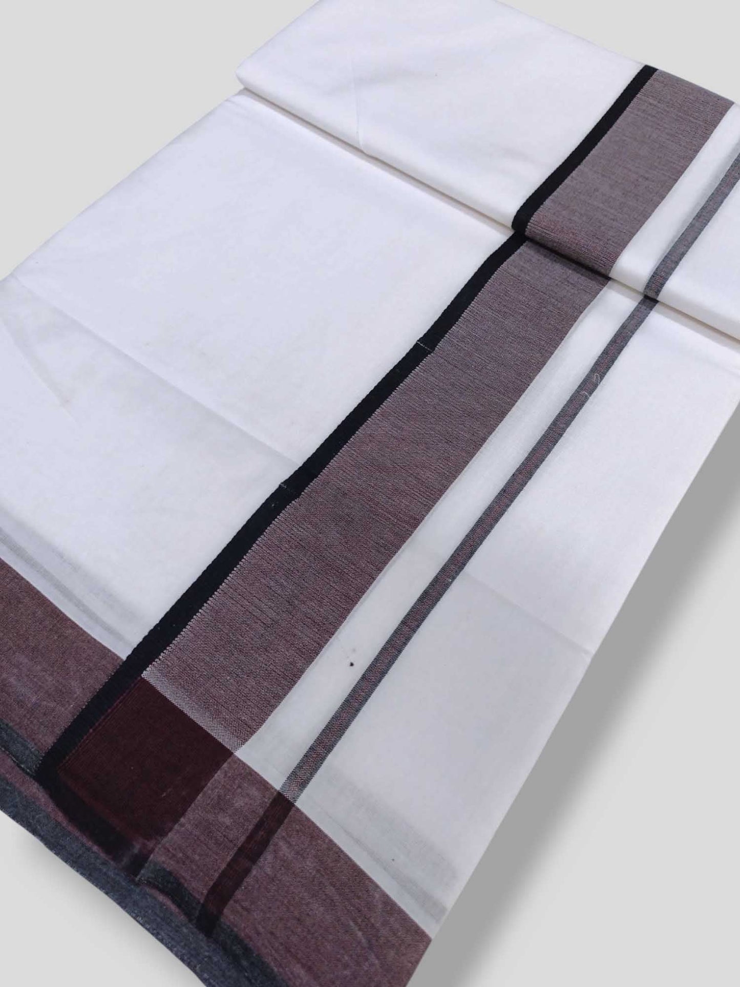 Pure White Cotton Men's Double Dhoti