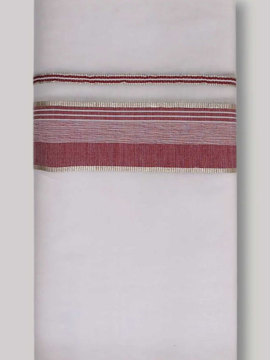 Pure White Cotton Men's Double Dhoti