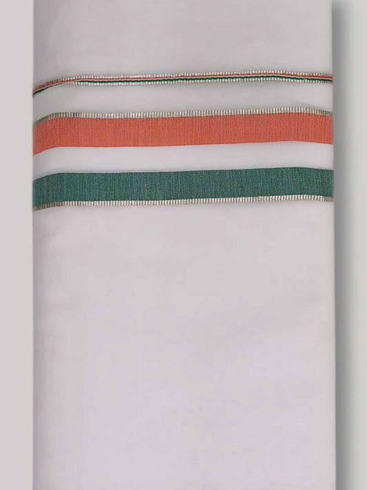 Pure White Cotton Men's Double Dhoti