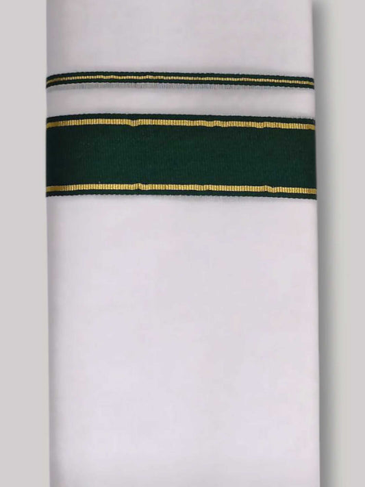 Pure White Cotton Men's Double Dhoti