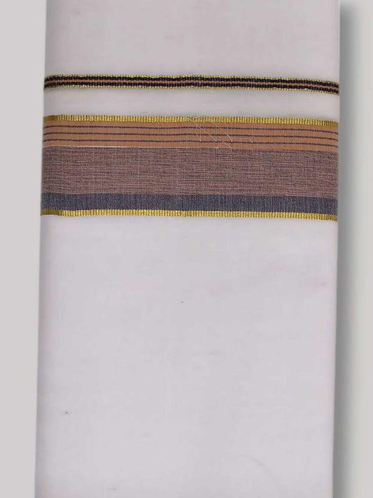 Pure White Cotton Men's Double Dhoti