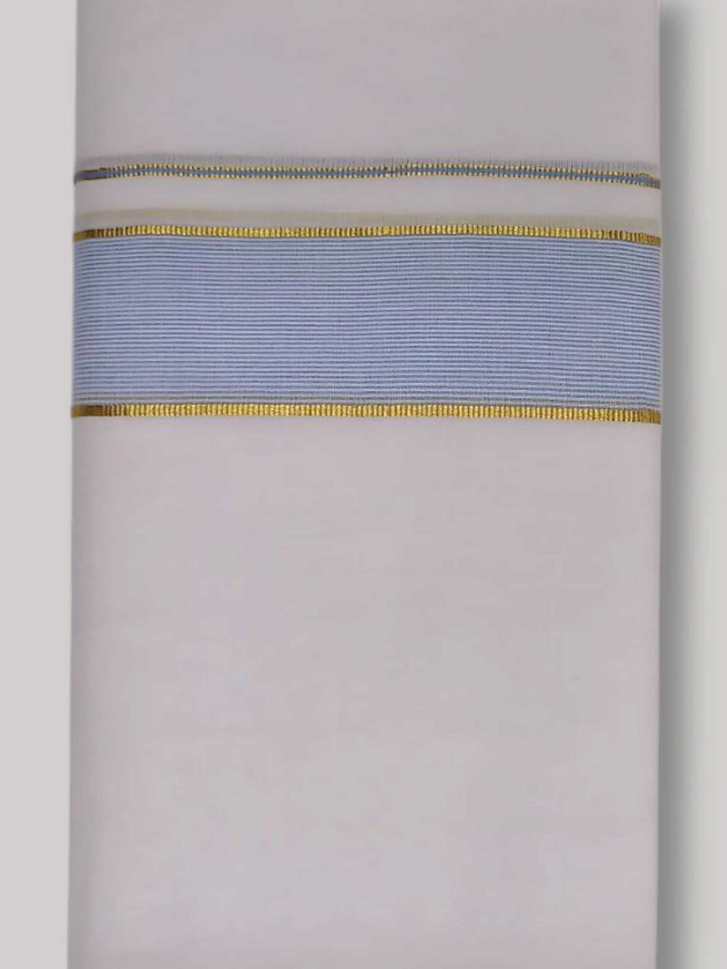Pure White Cotton Men's Double Dhoti