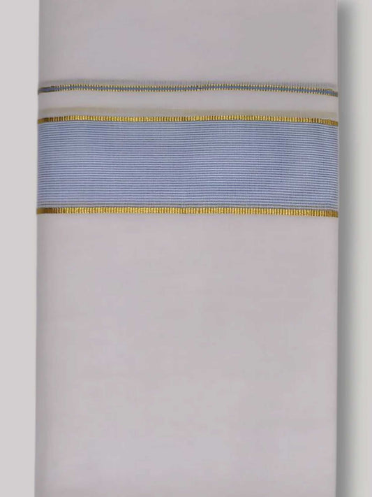 Pure White Cotton Men's Double Dhoti