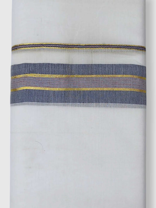 Pure White Cotton Men's Double Dhoti