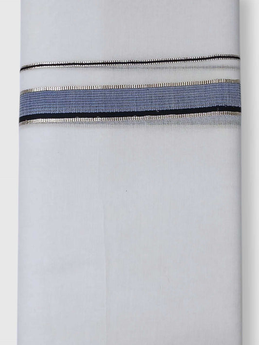 Pure White Cotton Men's Double Dhoti