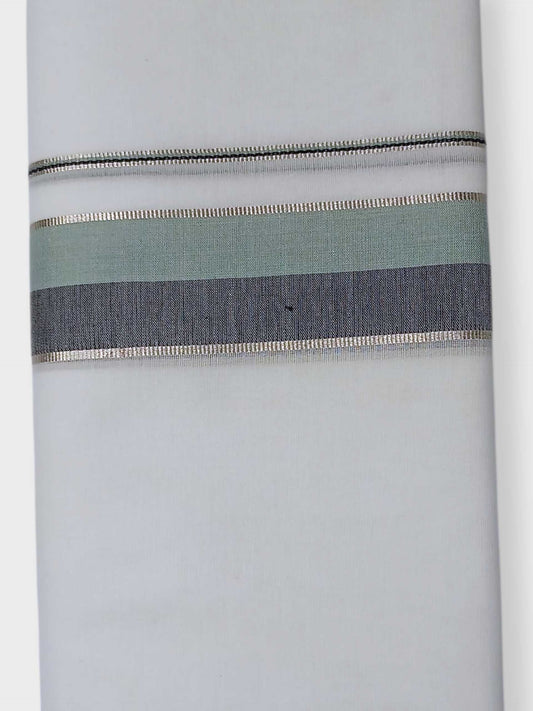 Pure White Cotton Men's Double Dhoti