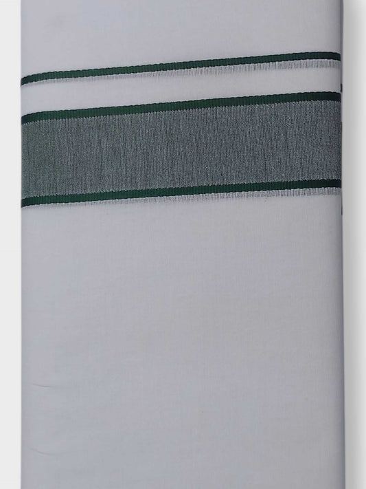 Pure White Cotton Men's Double Dhoti