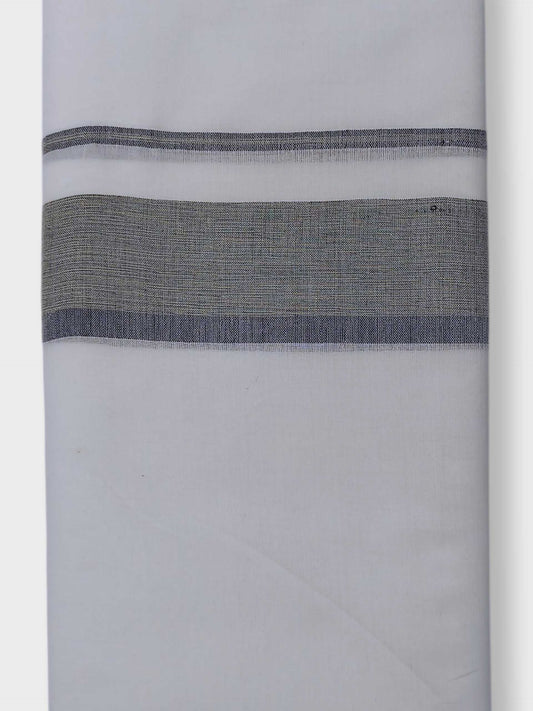 Pure White Cotton Men's Double Dhoti