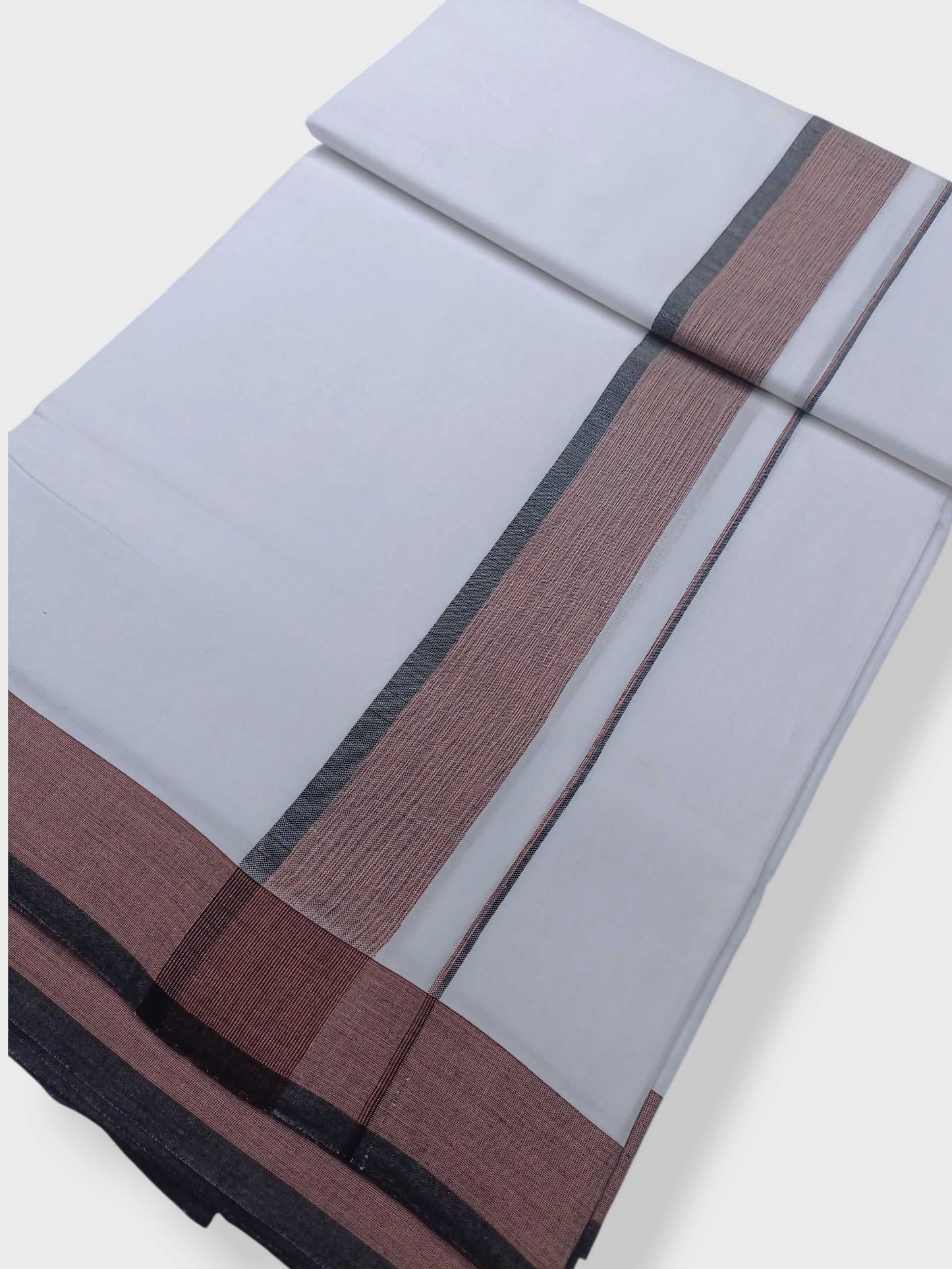 Pure White Cotton Men's Double Dhoti