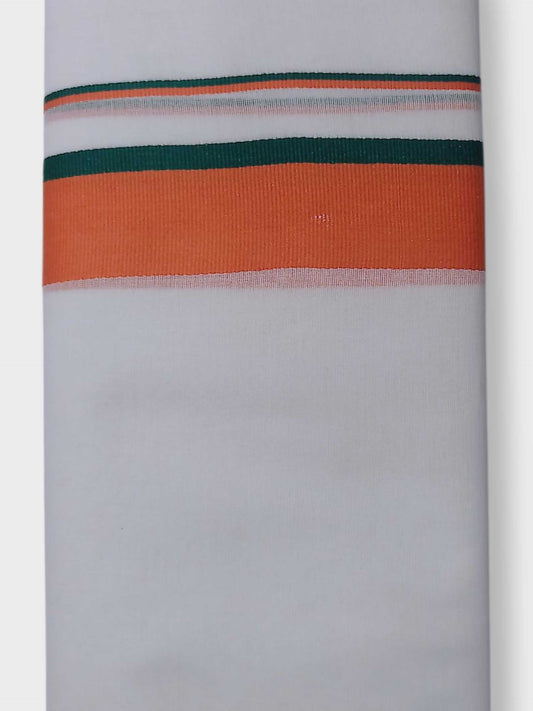 Pure White Cotton Men's Double Dhoti