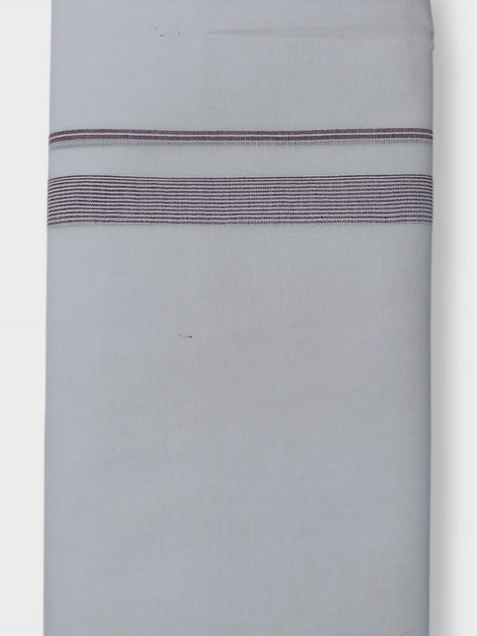 Pure White Cotton Men's Double Dhoti