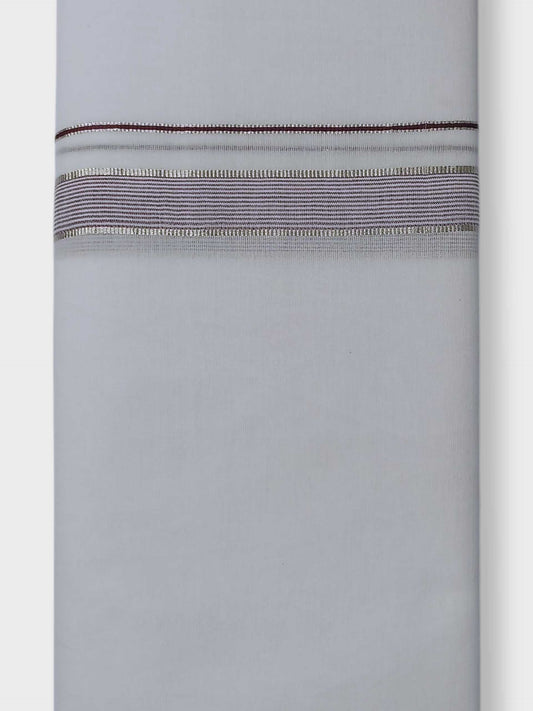 Pure White Cotton Men's Double Dhoti