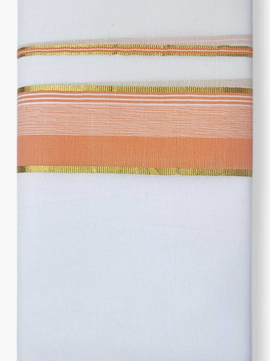 Pure White Cotton Men's Double Dhoti