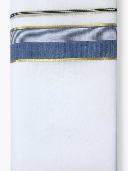 Pure White Cotton Men's Double Dhoti