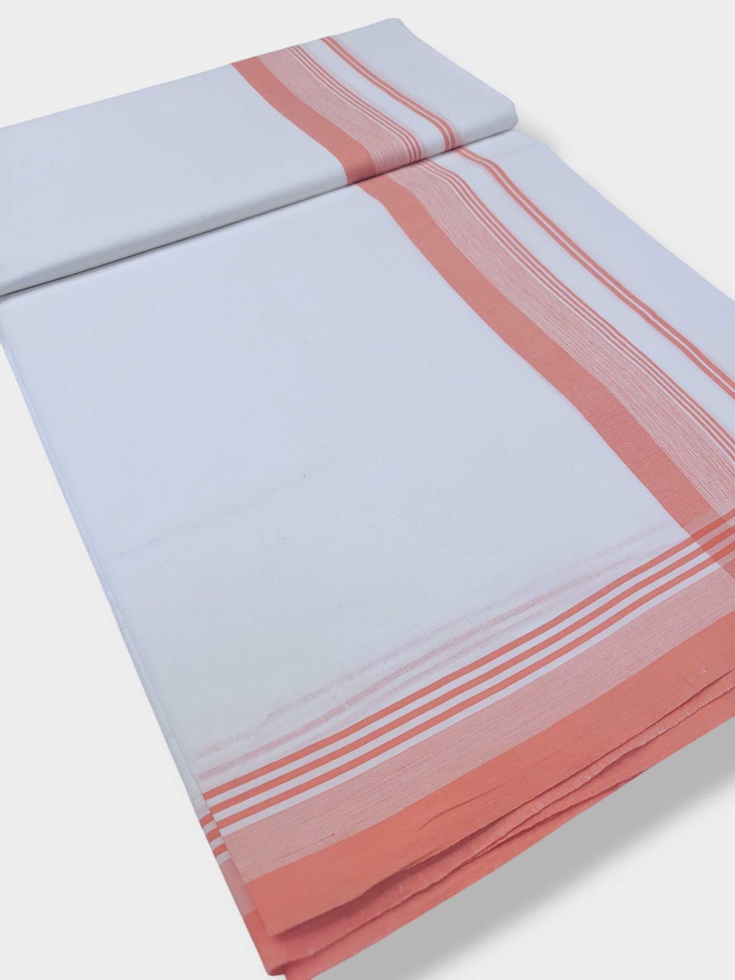 Pure White Cotton Men's Double Dhoti