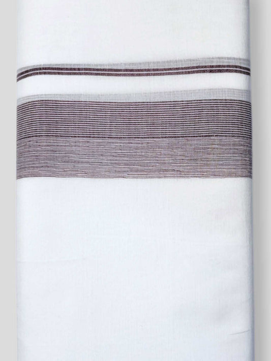 Pure White Cotton Men's Double Dhoti