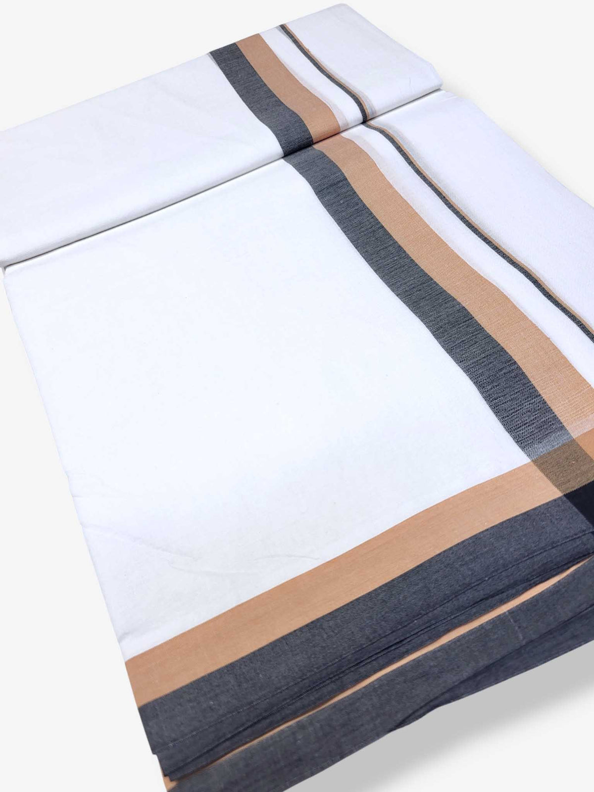 Pure White Cotton Men's Double Dhoti
