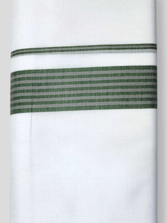 Pure White Cotton Men's Double Dhoti