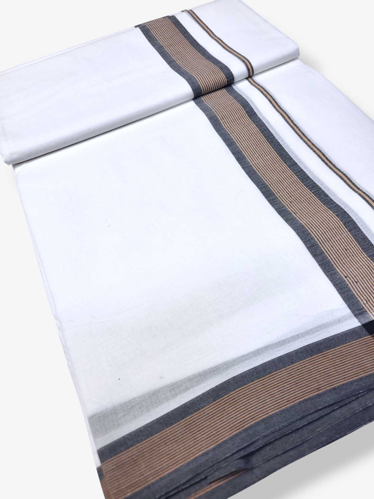 Pure White Cotton Men's Double Dhoti