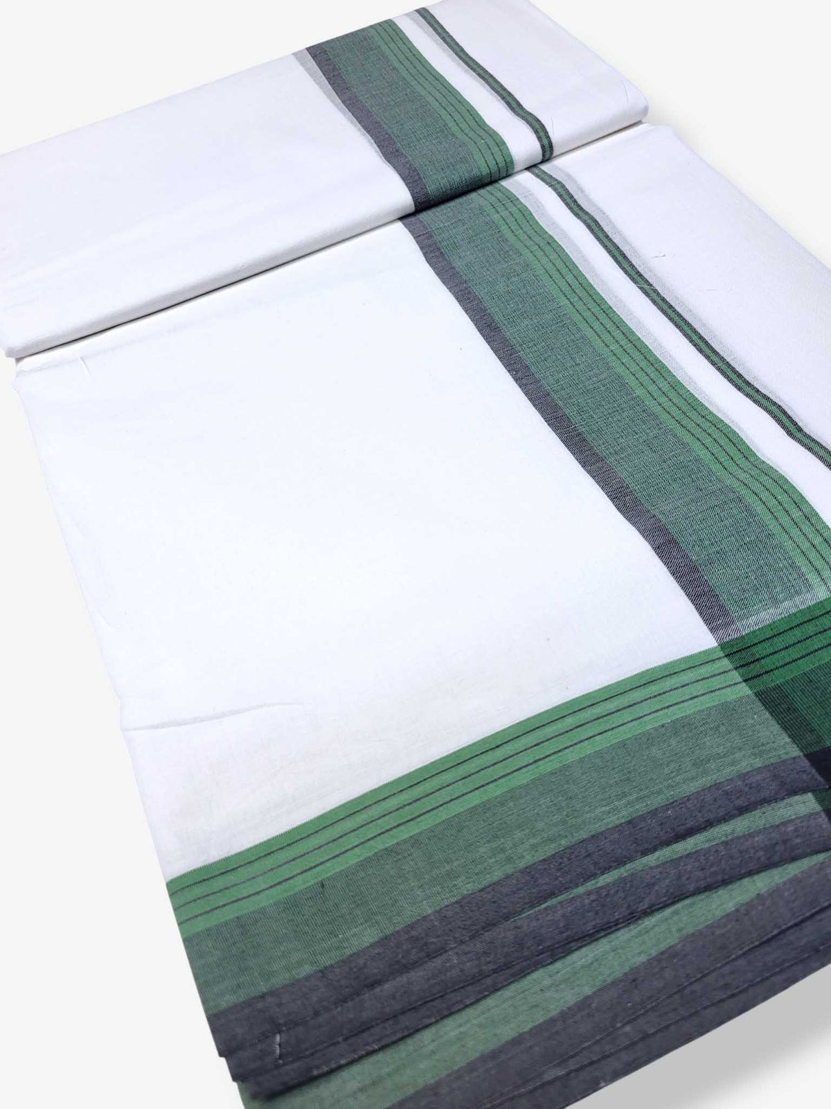 Pure White Cotton Men's Double Dhoti