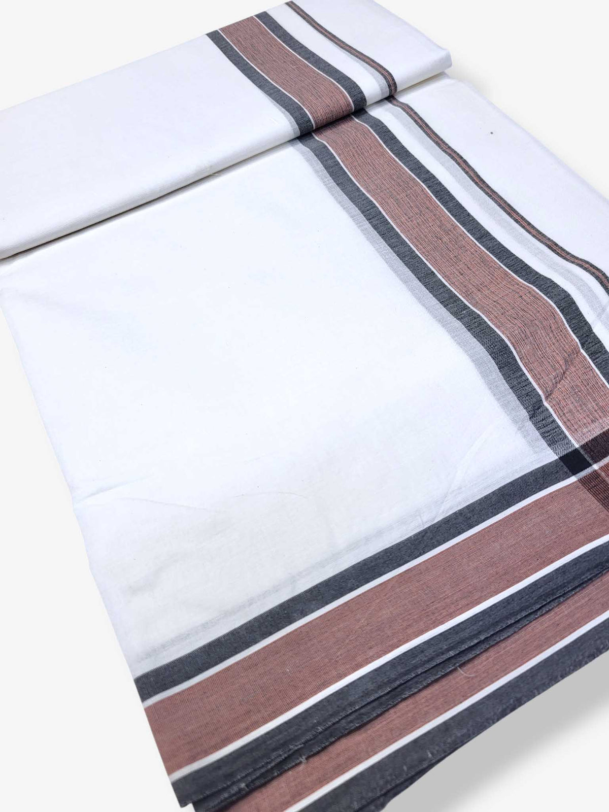 Pure White Cotton Men's Double Dhoti