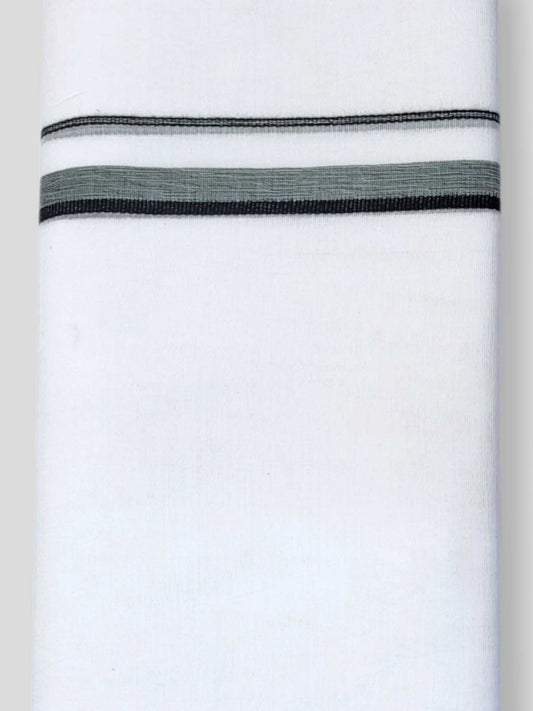 Pure White Cotton Men's Double Dhoti