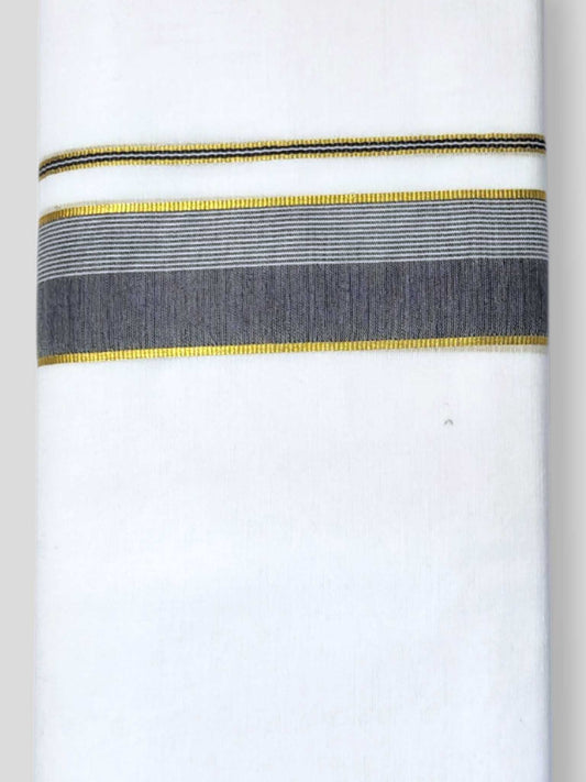 Pure White Cotton Men's Double Dhoti