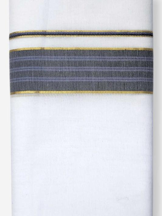 Pure White Cotton Men's Double Dhoti