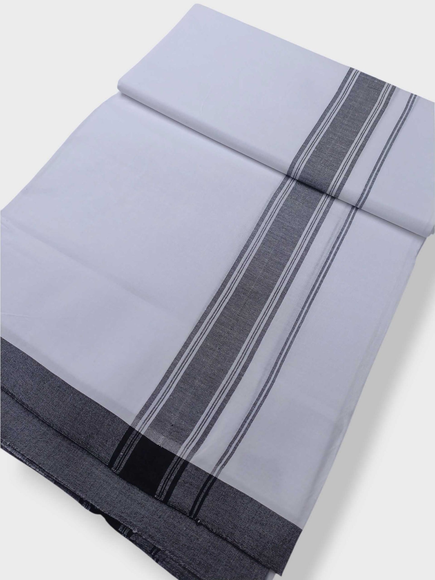 Single Kerala Pure White Mundu/Dhoti