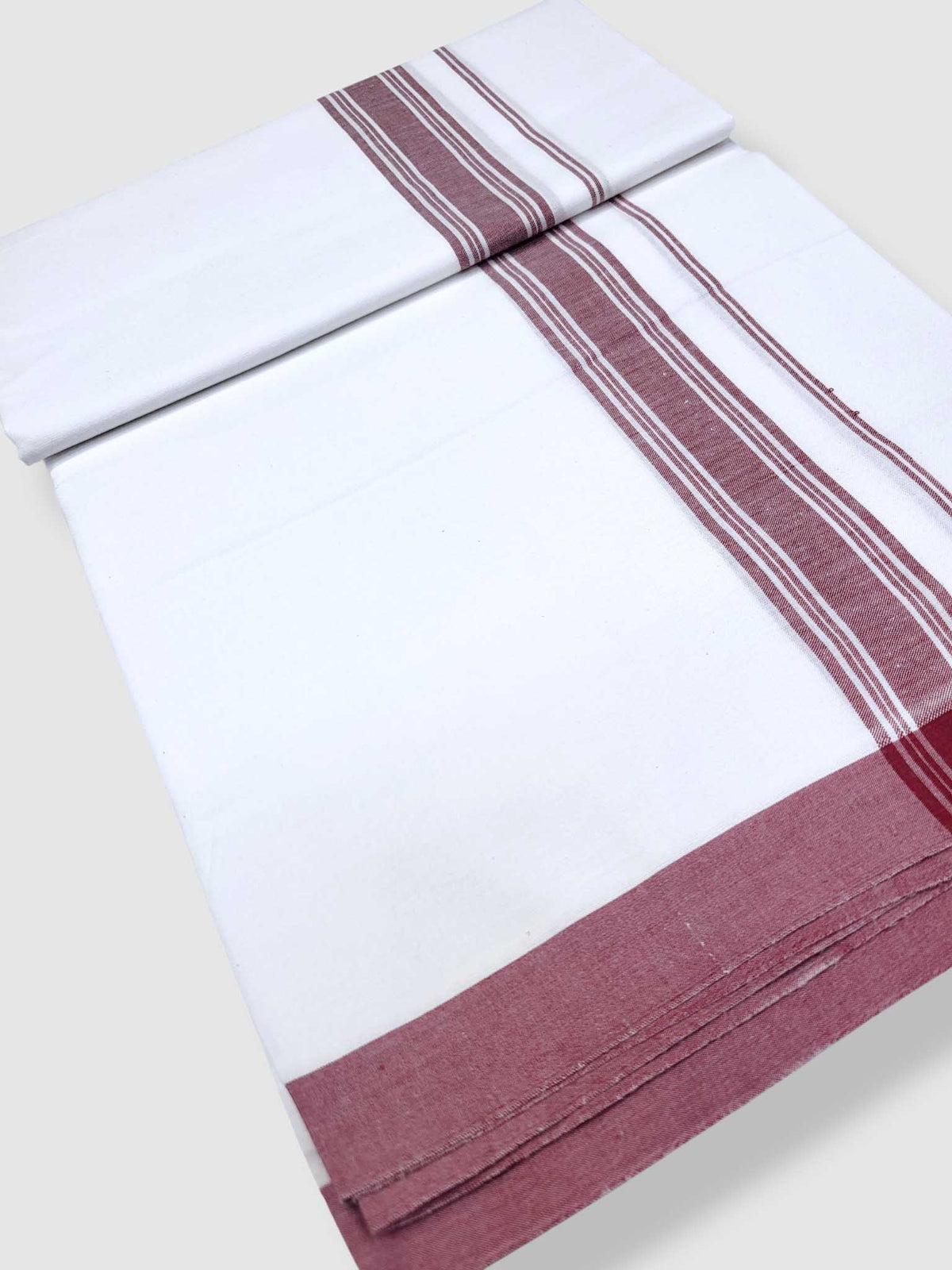 Single Kerala Pure White Mundu/Dhoti