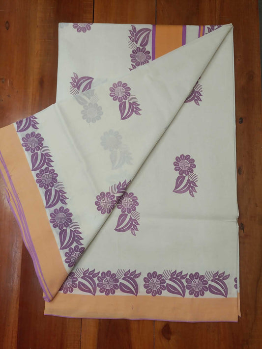 Balaramapuram Printed Kerala Saree for Women