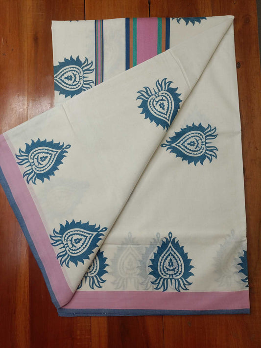 Balaramapuram Printed Kerala Saree for Women