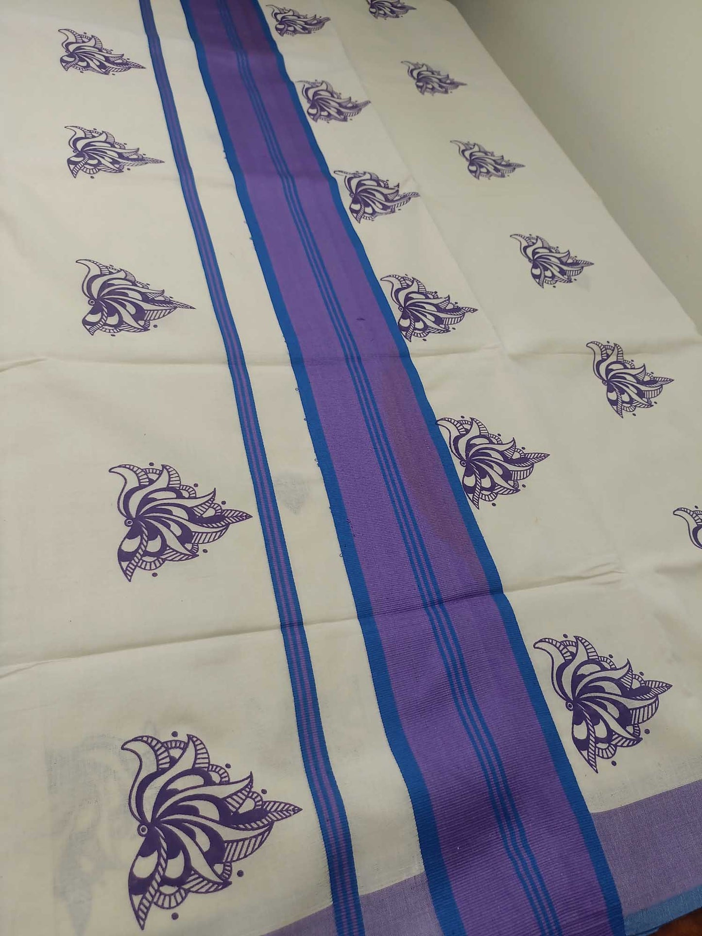 Balaramapuram Printed Kerala Saree for Women