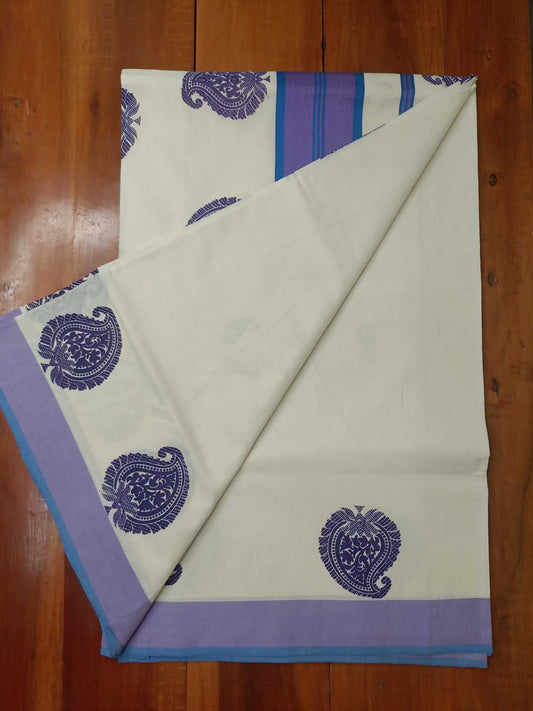 Balaramapuram Printed Kerala Saree for Women