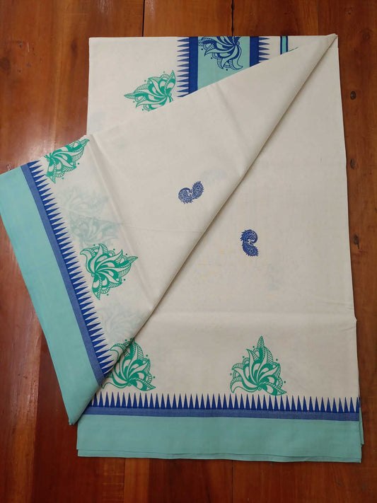 Balaramapuram Printed Kerala Saree for Women