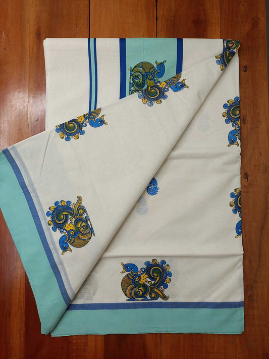 Balaramapuram Printed Kerala Saree for Women