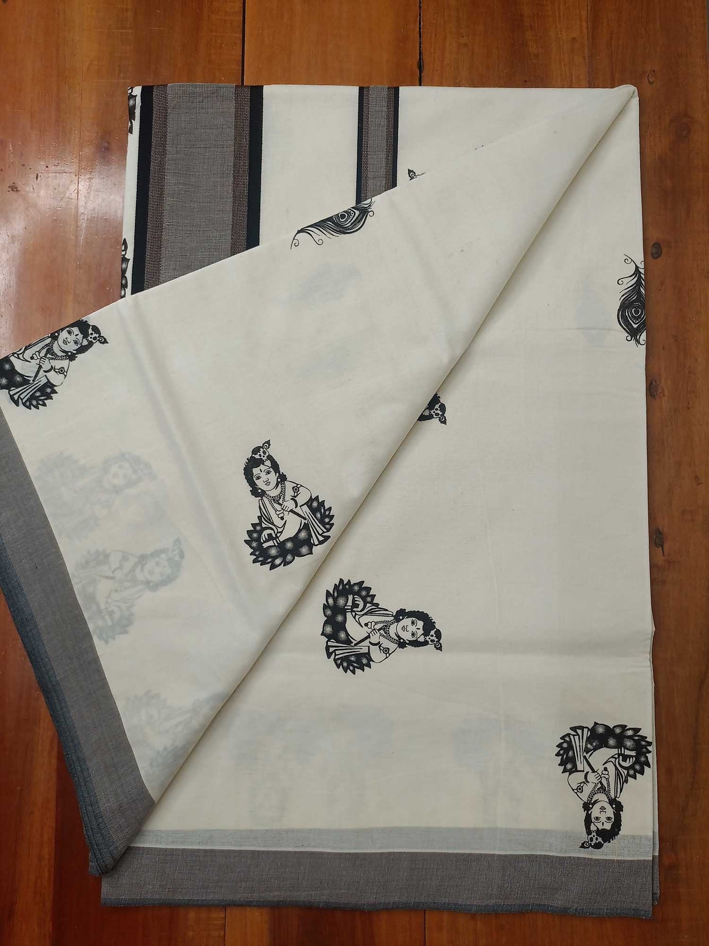 Balaramapuram Printed Kerala Saree for Women