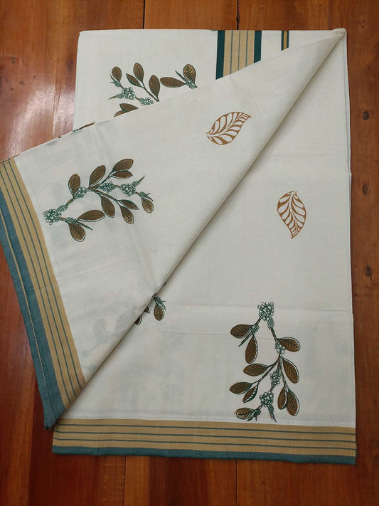 Balaramapuram Printed Kerala Saree for Women