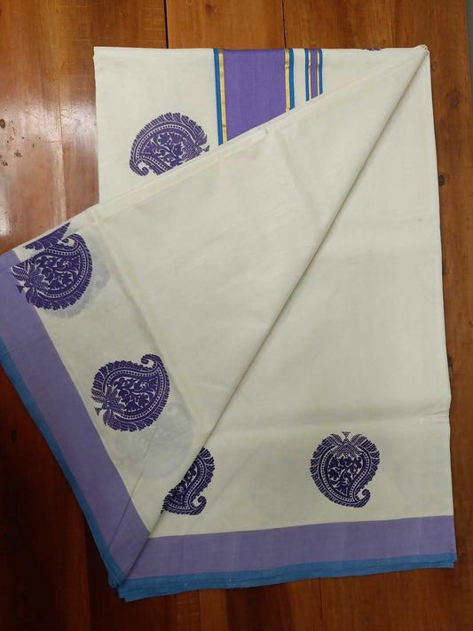 Balaramapuram Printed Kerala Saree for Women